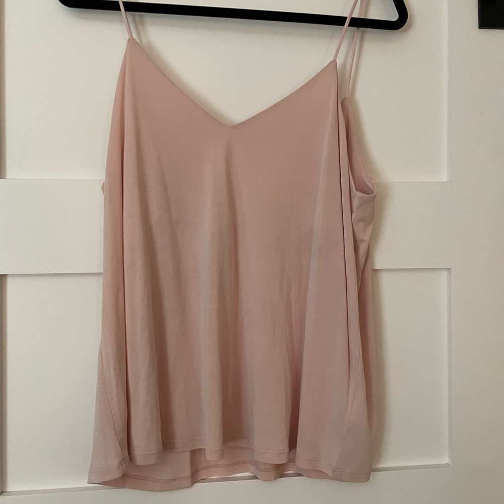 Light pink Carly jean Los Angeles tank top size large like new